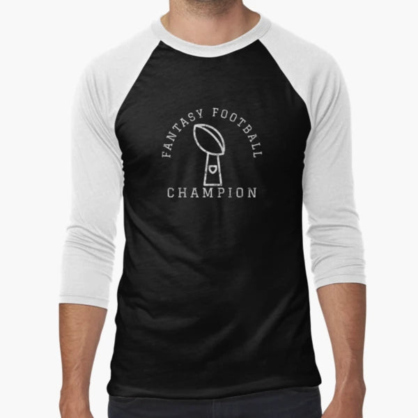 Fantasy Football Champion Aged Distressed T-Shirt - Graphic Print Unisex - T-Shirt, Sweatshirt, Hoodie