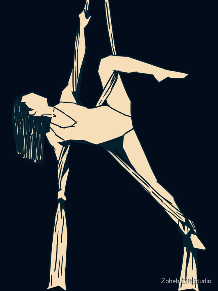 Aerial Dance Sketch 8 by Zoheb Gift Studio - Adult & Kids T-Shirts, Sweatshirts & Hoodies apparel design preview 2