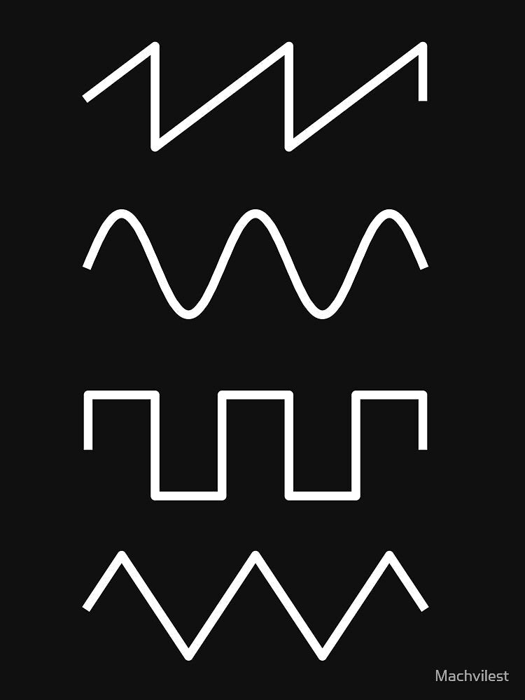 Basic Sound Waves by Scatterminded - Adult & Kids T-Shirts, Sweatshirts & Hoodies apparel design preview 2