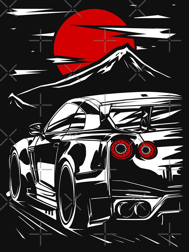 Nissan GT-R Nismo Haruna by RACING FACTORY - Adult & Kids T-Shirts, Sweatshirts & Hoodies apparel design preview 2