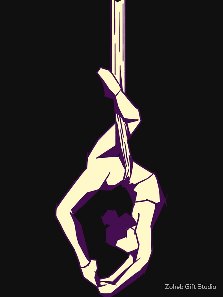 Aerial Dance Sketch 5 by Zoheb Gift Studio - Adult & Kids T-Shirts, Sweatshirts & Hoodies apparel design preview 2