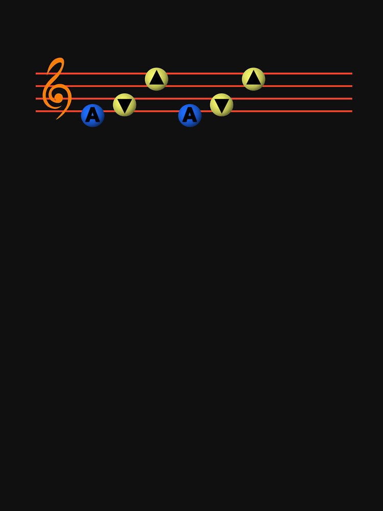 Ocarina Melodies Song of Storms by Delightype - Adult & Kids T-Shirts, Sweatshirts & Hoodies apparel design preview 2