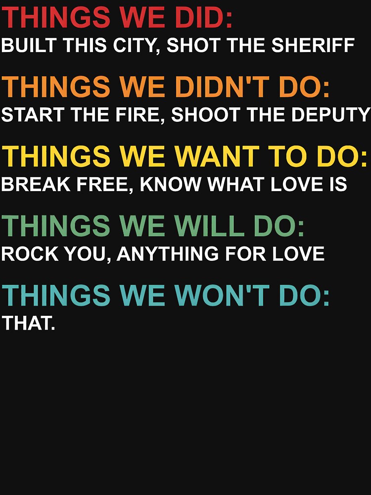 Retro Vintage Things We Did Didn't Want Will Won't Do - Adult & Kids T-Shirts, Sweatshirts & Hoodies apparel design preview 2