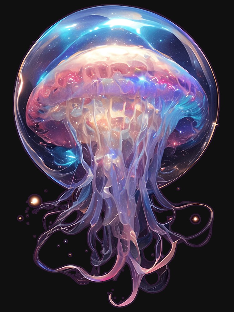 Giant Cosmic Jellyfish by DabrowskiDesign - Adult & Kids T-Shirts, Sweatshirts & Hoodies apparel design preview 2