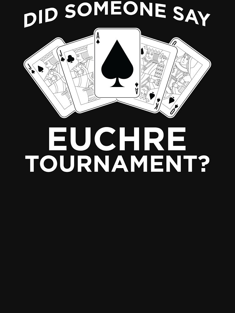 Funny Euchre Card Game Tournament print by - Adult & Kids T-Shirts, Sweatshirts & Hoodies apparel design preview 2