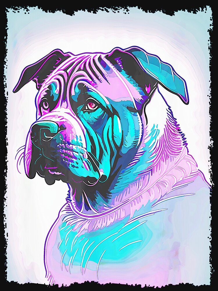 Cane-Corso-Dog- -Wate by carleoiabl - Adult & Kids T-Shirts, Sweatshirts & Hoodies apparel design preview 2