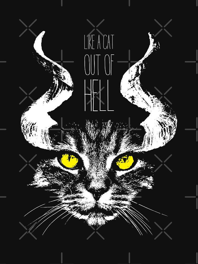 Like a cat out of hell by monsterplanet - Adult & Kids T-Shirts, Sweatshirts & Hoodies apparel design preview 2