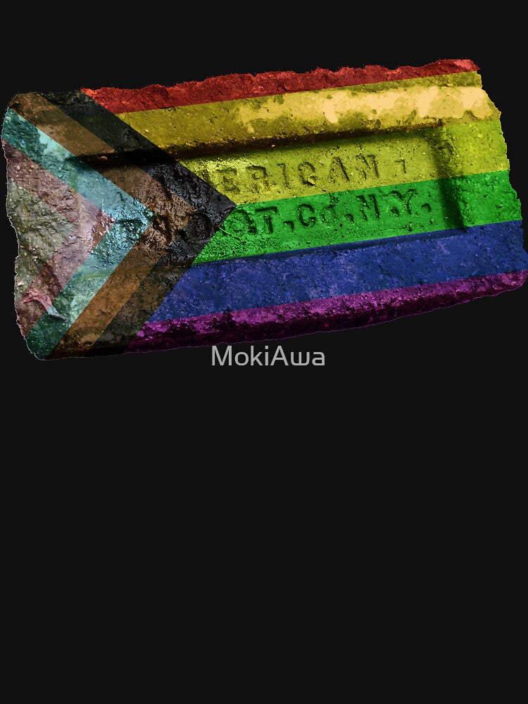 Progress Pride Brick by MokiAwa - Adult & Kids T-Shirts, Sweatshirts & Hoodies apparel design preview 2