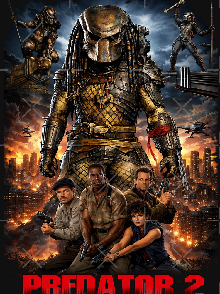 Predator 2 by American Artist Designs - Adult & Kids T-Shirts, Sweatshirts & Hoodies apparel design preview 2
