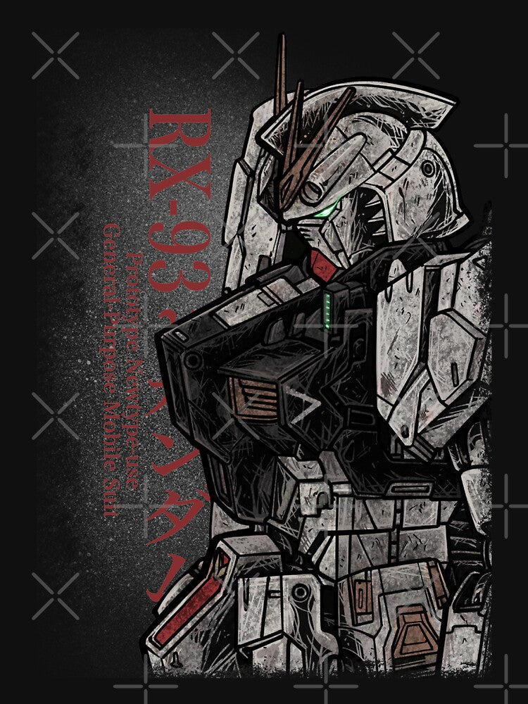 Rx 93 Nu Gundam by calscrafted - Adult & Kids T-Shirts, Sweatshirts & Hoodies apparel design preview 2
