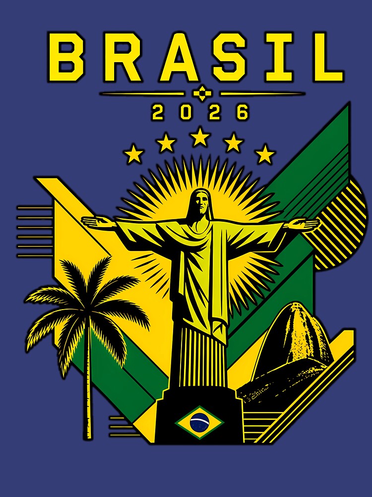 Brasil 2026 Christ the Redeemer Rio by LuisWorks - Adult & Kids T-Shirts, Sweatshirts & Hoodies apparel design preview 2