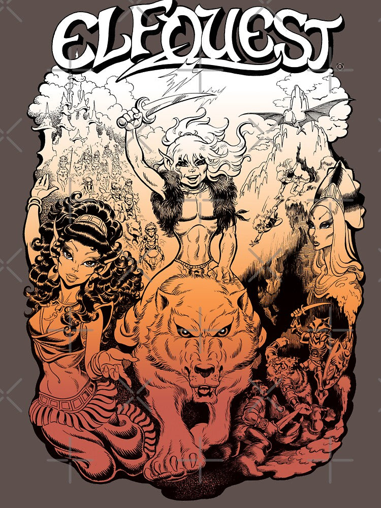 ElfQuest: First Portfolio by - Adult & Kids T-Shirts, Sweatshirts & Hoodies apparel design preview 2