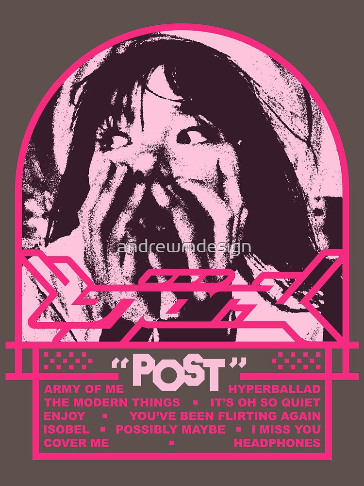 Bjork "Post" Poster by andrewmdesign - Adult & Kids T-Shirts, Sweatshirts & Hoodies apparel design preview 2