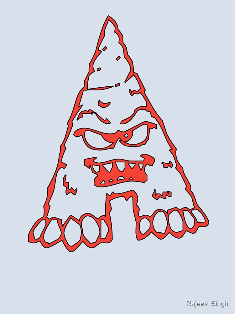 Scary Initial Monogram A by Rajeev Singh - Adult & Kids T-Shirts, Sweatshirts & Hoodies apparel design preview 2
