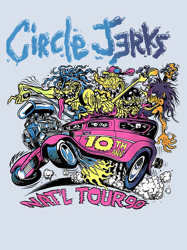 Illustrationl Circle Jerks Nat'l Tour 90 by - Adult & Kids T-Shirts, Sweatshirts & Hoodies apparel design preview 2