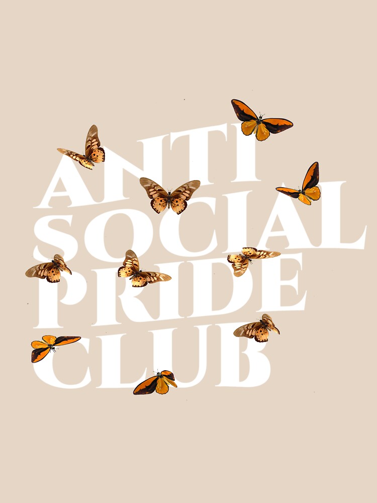 Anti Social Pride Club by FunnyGayGuy - Adult & Kids T-Shirts, Sweatshirts & Hoodies apparel design preview 2