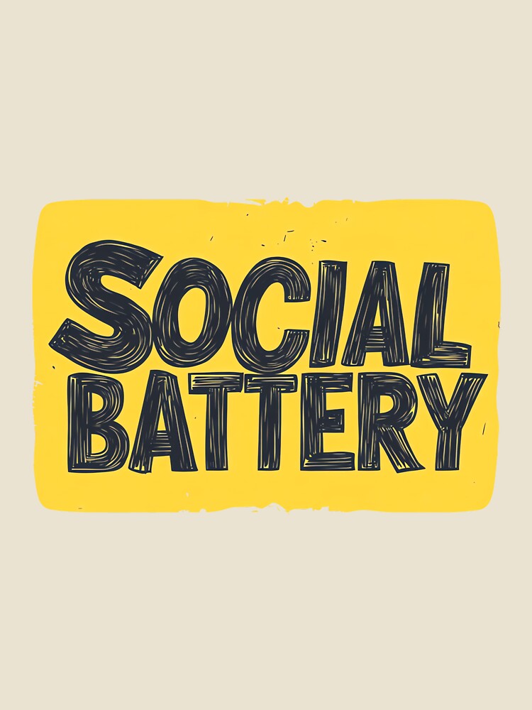 Cool Social Battery Costume by JohnVBurks - Adult & Kids T-Shirts, Sweatshirts & Hoodies apparel design preview 2