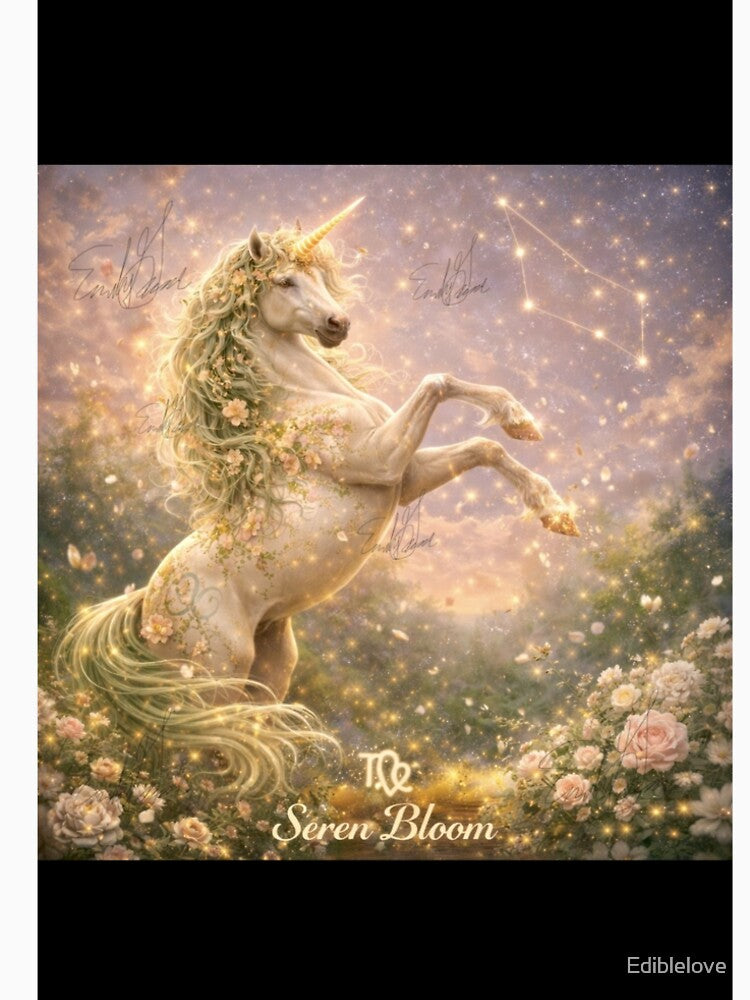 August Virgo Zodiac Unicorn by Ediblelove - Adult & Kids T-Shirts, Sweatshirts & Hoodies apparel design preview 2