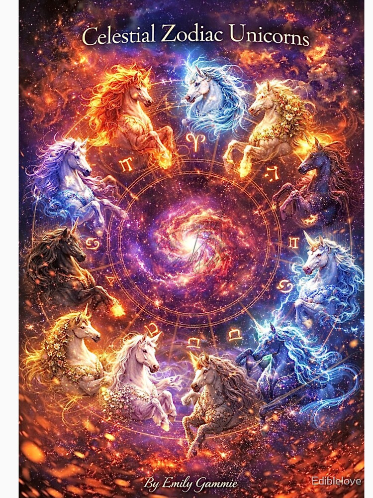 Unicorn Verse Celestials by Ediblelove - Adult & Kids T-Shirts, Sweatshirts & Hoodies apparel design preview 2