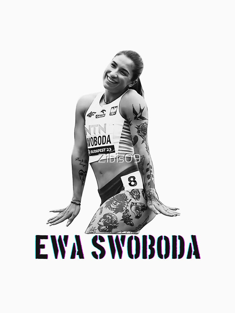 Ewa Swoboda Polish track and field sprinter Athlete - Adult & Kids T-Shirts, Sweatshirts & Hoodies apparel design preview 2