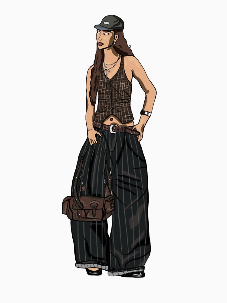 Streetwear Fashion Girl Illustration by MadebyMilana - Adult & Kids T-Shirts, Sweatshirts & Hoodies apparel design preview 2
