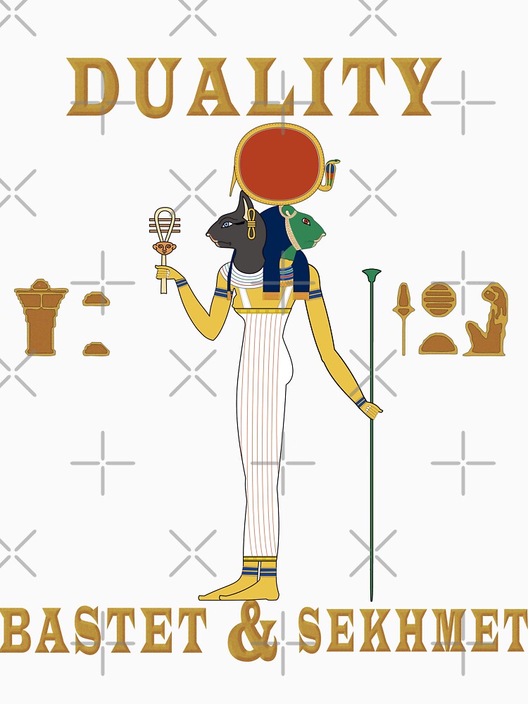 Duality BASTET SEKHMET Goddess of Ancient Egypt with - Adult & Kids T-Shirts, Sweatshirts & Hoodies apparel design preview 2