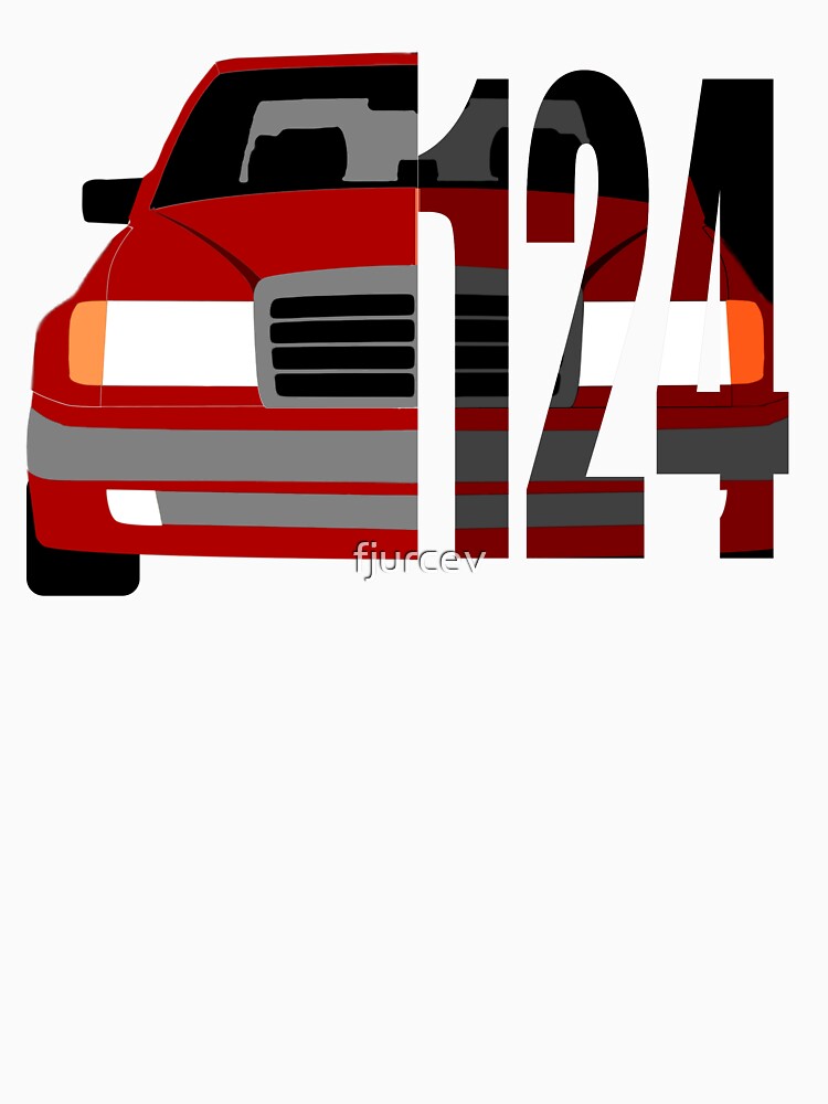 W124 Legendary German Car by fjurcev - Adult & Kids T-Shirts, Sweatshirts & Hoodies apparel design preview 2