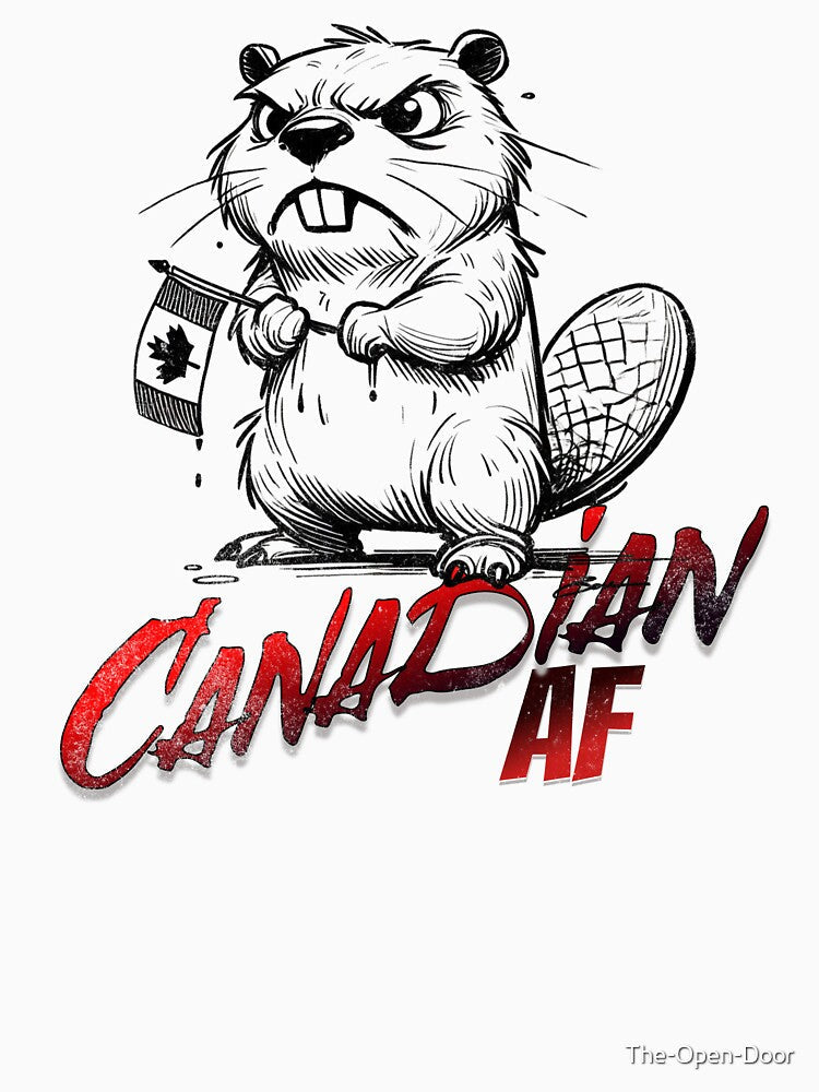 Canadian AF Angry Beaver by The-Open-Door - Adult & Kids T-Shirts, Sweatshirts & Hoodies apparel design preview 2
