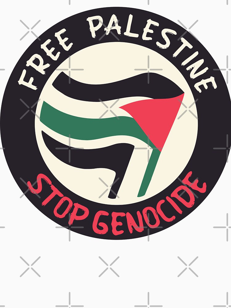 Free Palestine Antifa by piscininha - Adult & Kids T-Shirts, Sweatshirts & Hoodies apparel design preview 2