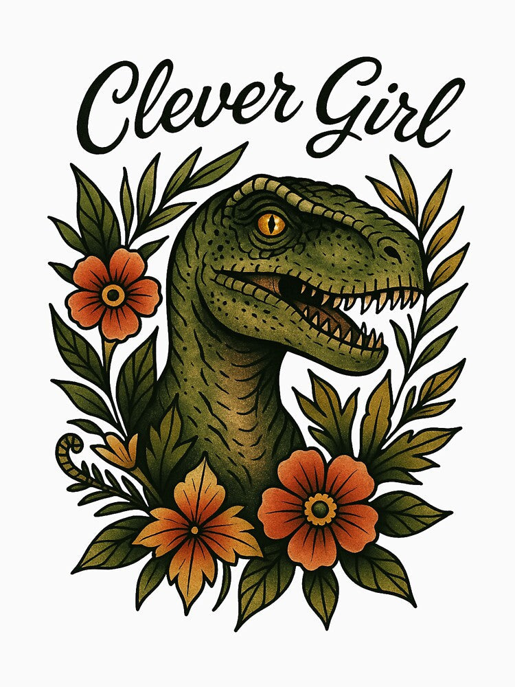 Clever Girl... by AKNinetyDesigns - Adult & Kids T-Shirts, Sweatshirts & Hoodies apparel design preview 2