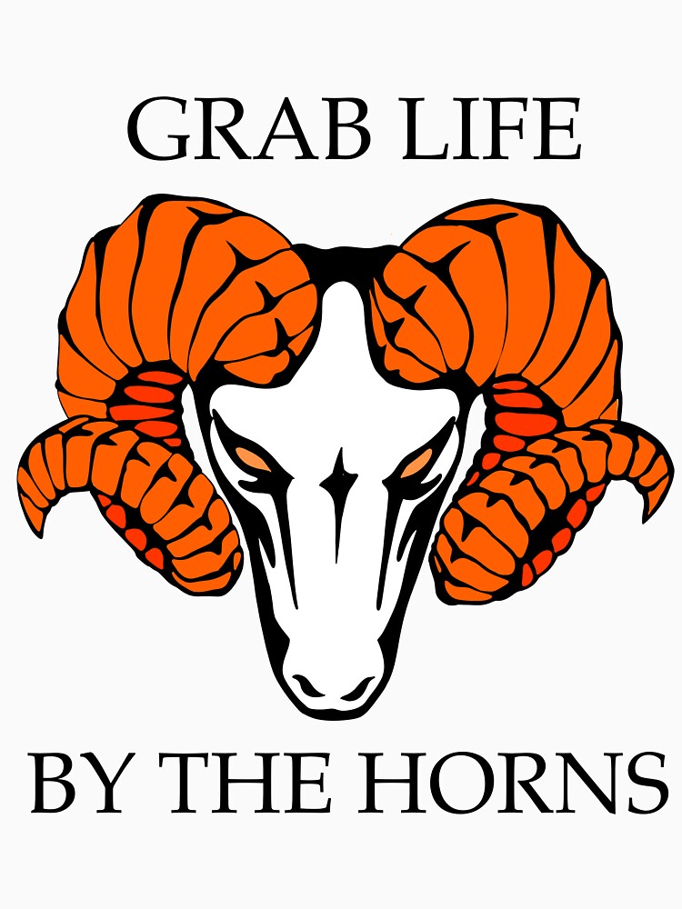 Grab life by the horns Ms-bluesketches - Adult & Kids T-Shirts, Sweatshirts & Hoodies apparel design preview 2