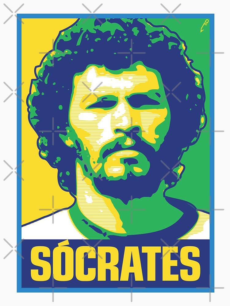 Sócrates BRAZIL by DFA - Adult & Kids T-Shirts, Sweatshirts & Hoodies apparel design preview 2
