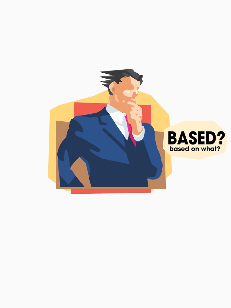 AA Phoenix Wright "Based" by Jane Bird - Adult & Kids T-Shirts, Sweatshirts & Hoodies apparel design preview 2