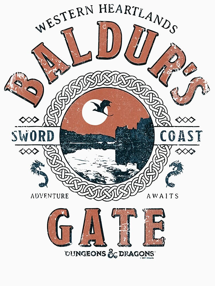 Dungeons Dragons Baldur's Gate by HellayCoriles - Adult & Kids T-Shirts, Sweatshirts & Hoodies apparel design preview 2