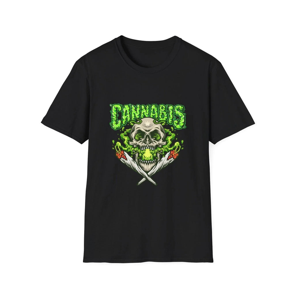 Cannabis Skull Unisex Softstyle Cool Graphic Hipster - Adult & Kids T-Shirts, Sweatshirts & Hoodies apparel design preview 1