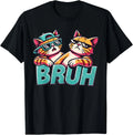 Funny Bruh Meme Saying Cat Bro Greetings Design - Adult & Kids T-Shirts, Sweatshirts & Hoodies apparel design preview 1