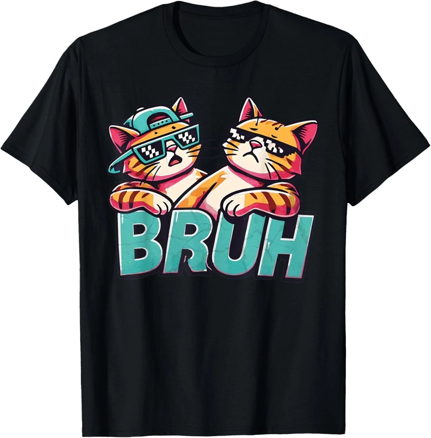 Funny Bruh Meme Saying Cat Bro Greetings Design - Adult & Kids T-Shirts, Sweatshirts & Hoodies apparel design preview 1