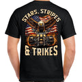 Stars, Stripes, and Trikes No Harley - Adult & Kids T-Shirts, Sweatshirts & Hoodies apparel design preview 1