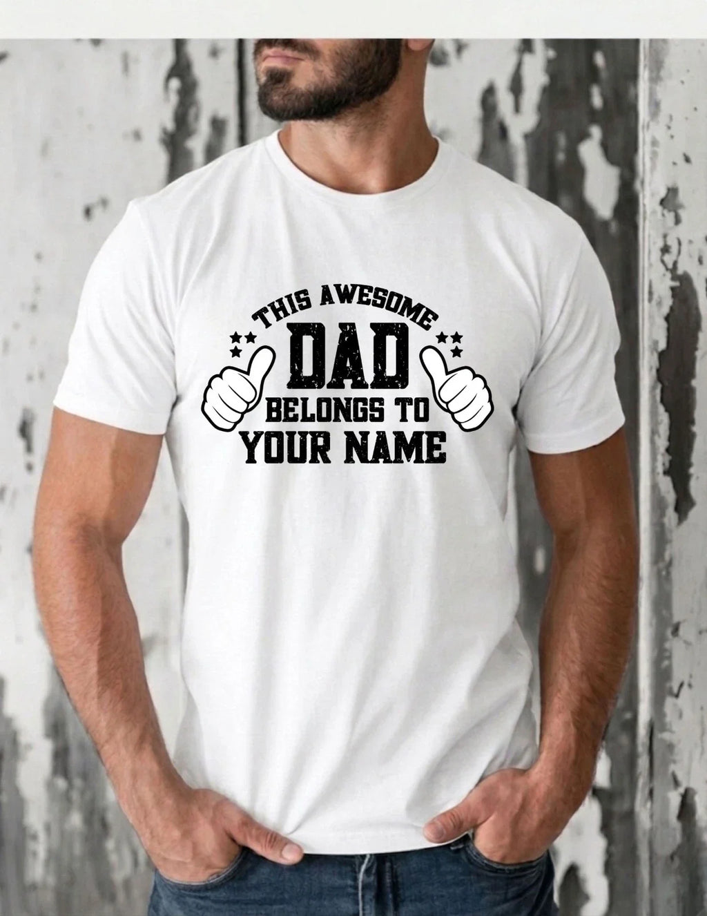 Personalized This Awesome Dad Belongs To Custom Kids - Adult & Kids T-Shirts, Sweatshirts & Hoodies apparel design preview 1