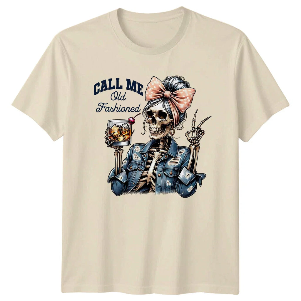 Gothic Skeleton Call Me Old Fashioned Peace Sign - Adult & Kids T-Shirts, Sweatshirts & Hoodies apparel design preview 1