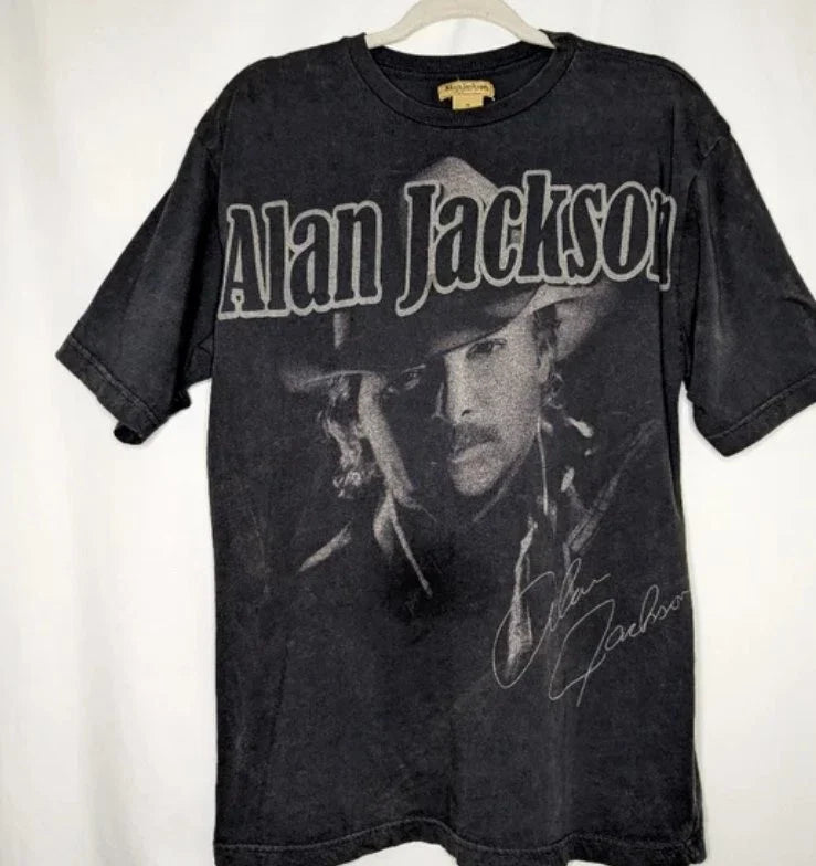 Alan Jackson Men Vintage Black - Adult & Kids T-Shirts, Sweatshirts & Hoodies apparel design preview 1