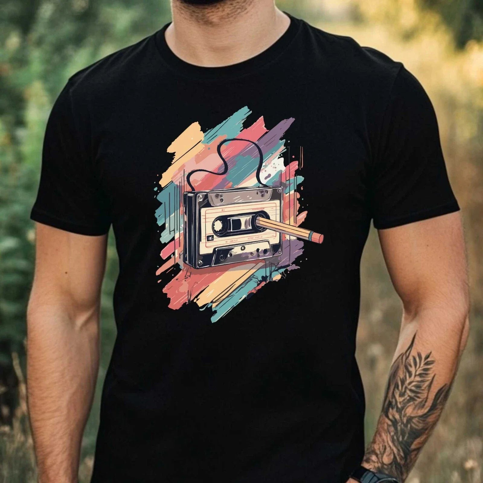 Mens Retro Tech Motif Cotton Size XS to 5XL - Adult & Kids T-Shirts, Sweatshirts & Hoodies apparel design preview 1