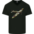 A Supermarine Spitfire Flying Solo Mens V-Neck Cotton - Adult & Kids T-Shirts, Sweatshirts & Hoodies apparel design preview 1