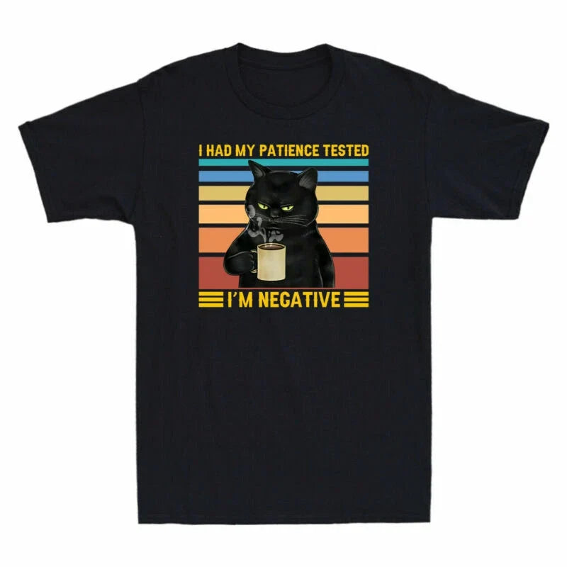 I'm Had Black Coffee Men's Patience Drink Tested Cat - Adult & Kids T-Shirts, Sweatshirts & Hoodies apparel design preview 1