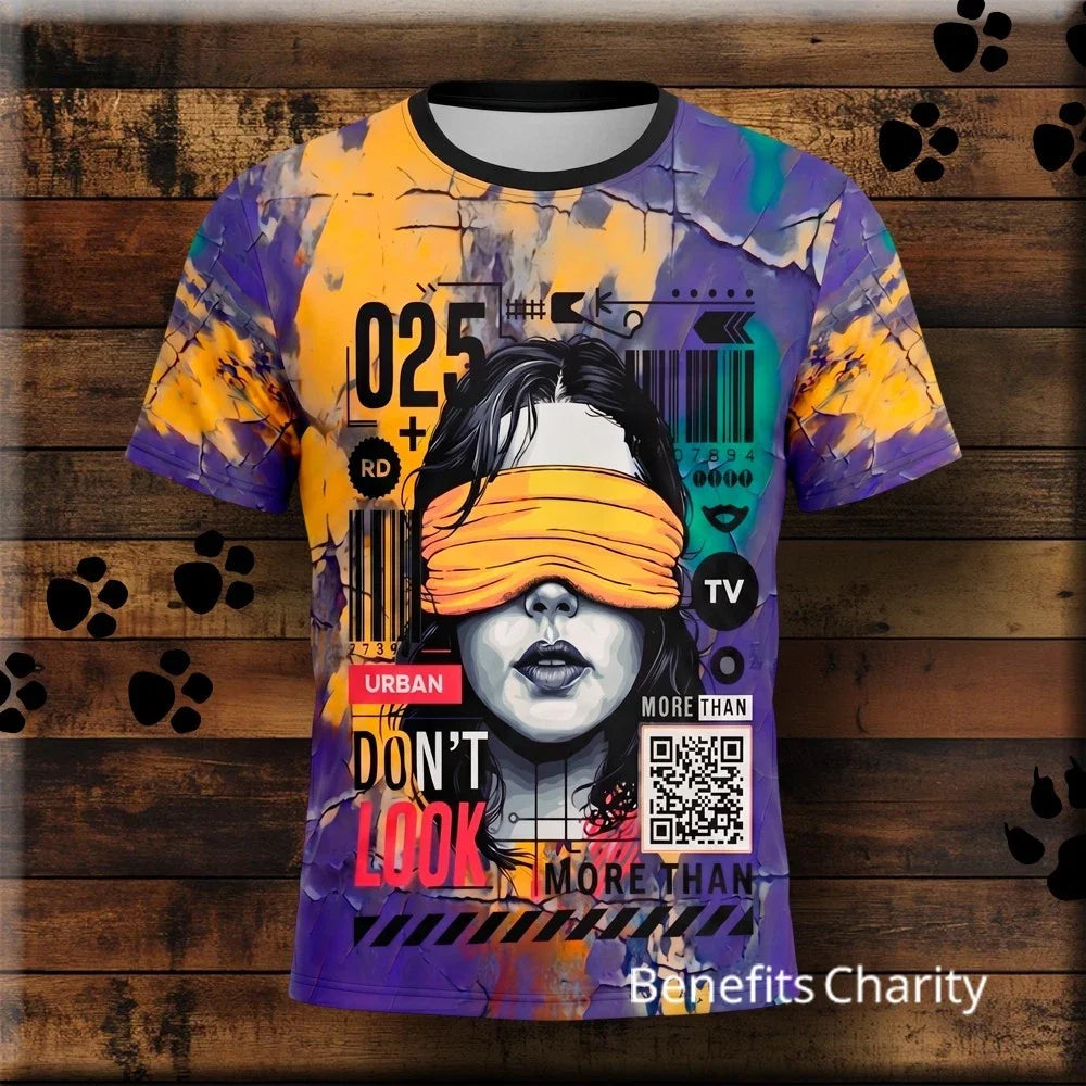 Don't Look Distressed Urban Streetwear All Over Print - Adult & Kids T-Shirts, Sweatshirts & Hoodies apparel design preview 1
