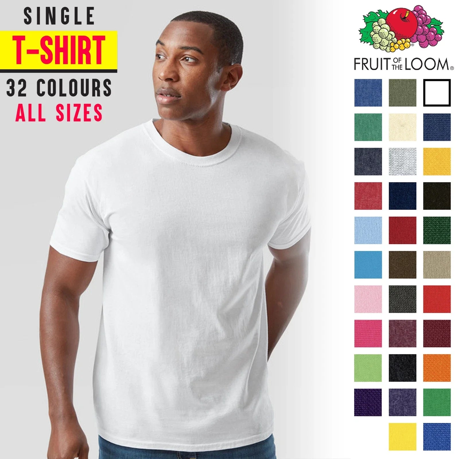 Men's Classic Fruit Of The Loom Plain Cotton All - Adult & Kids T-Shirts, Sweatshirts & Hoodies apparel design preview 1