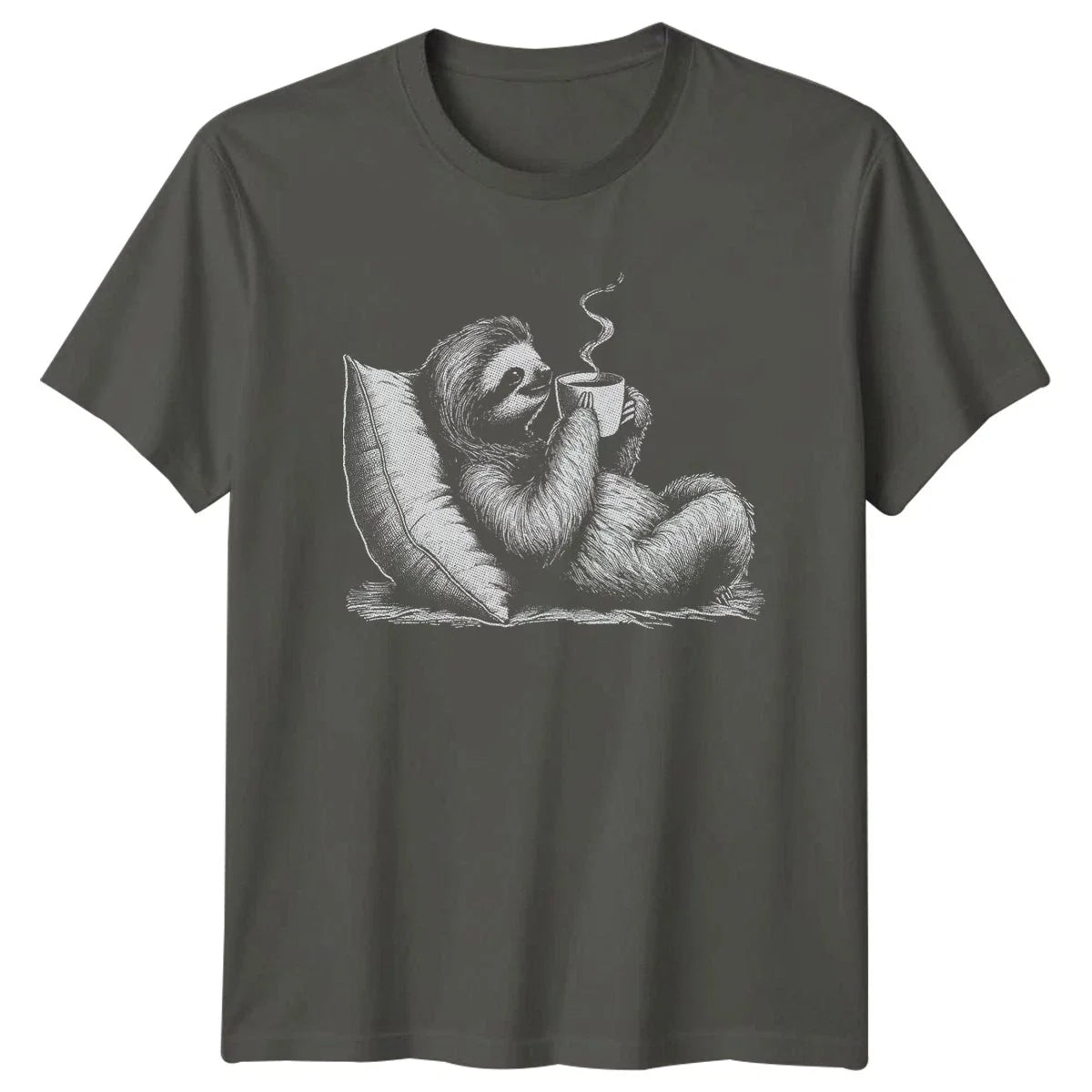 Chill Sloth Taking A Coffee Break Animal - Adult & Kids T-Shirts, Sweatshirts & Hoodies apparel design preview 1