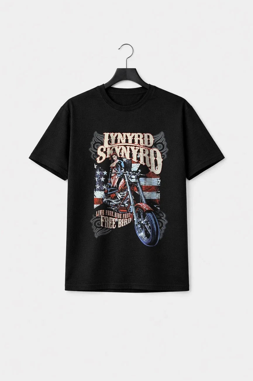 Lynyrd Skynyrd Ride Free Premium Carbon Finish - Adult & Kids T-Shirts, Sweatshirts & Hoodies apparel design preview 1
