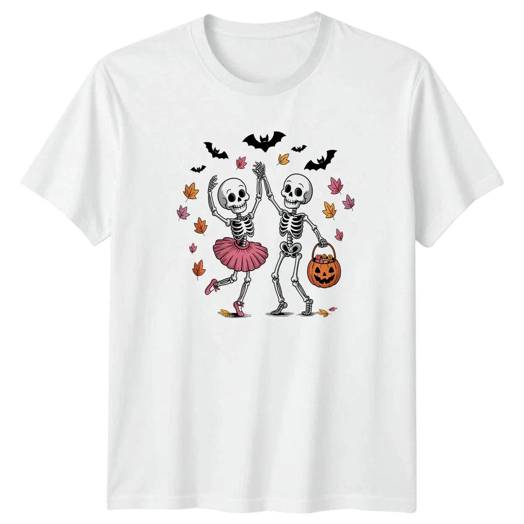 Dancing Skeletons Halloween Trick Or Treat Cute - Adult & Kids T-Shirts, Sweatshirts & Hoodies apparel design preview 1