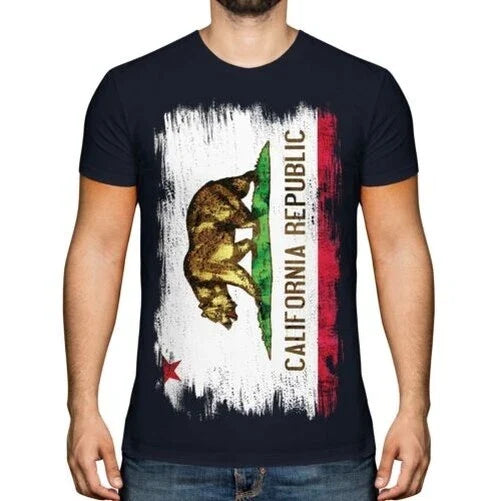 California Flag State Grunge Mens - Adult & Kids T-Shirts, Sweatshirts & Hoodies apparel design preview 1